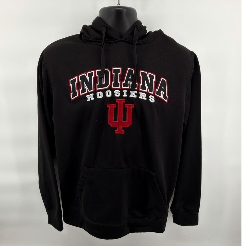 Indiana Hoosiers Colosseum Black Pullover Hoodie‎ Men's Medium NCAA Fan Gear